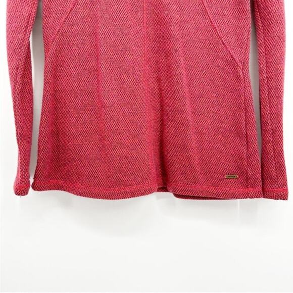 PrAna Womens Sweater Sweatshirt Ebba Wool Blend Mock Button Neck Red XS - Picture 4 of 9